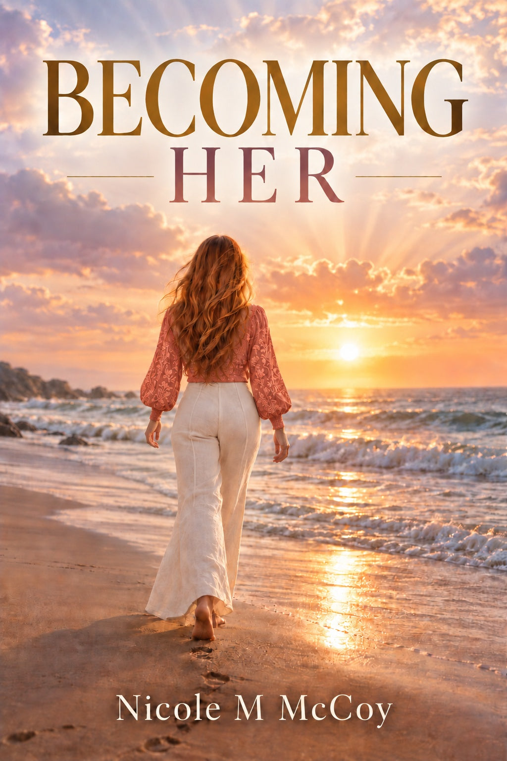 Becoming: Her faith-centered Christian personal growth book cover by Nicole M. McCoy